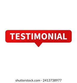 Testimonial Red Rectangle Shape For Warranty Guarantee Promotion Business Marketing Social Media
