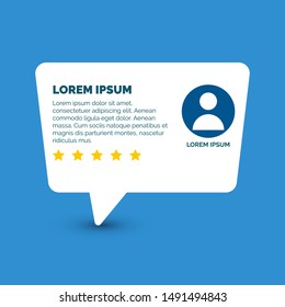 Testimonial Speech bubble concept, customer feedback for info graphic, application and website. Creative testimonials template with different shapes. Eps10 vector illustration.