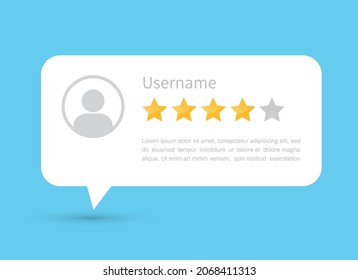 Testimonial Speech bubble. Creative Testimonial Templates. Customer feedback rating. Vector illustration.