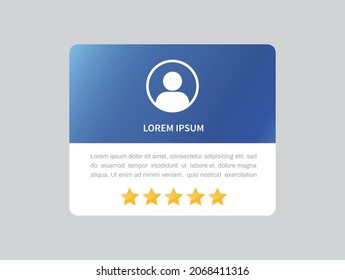 Testimonial Speech bubble isolated on gray background. Creative Testimonial Templates. Customer feedback rating. Vector illustration.