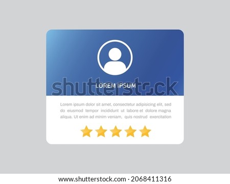 Testimonial Speech bubble isolated on gray background. Creative Testimonial Templates. Customer feedback rating. Vector illustration.