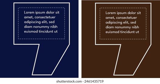 Plantilla testimonial, cita, Plantilla de Anuncio Ilustración vectorial editable.