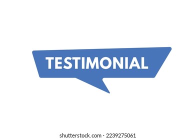 botón de texto testimonial. botones web de etiqueta de icono de signo de testimonios
