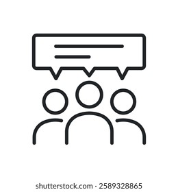 Testimonial thin line icons. Perfect pixel on transparent background