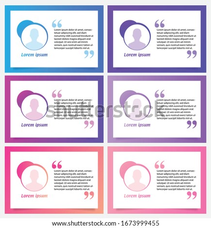 Testimonial Vector Illustration, Trendy Modern Design, Celebrity Quotes