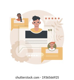 Testimonios abstractas de concepto de ilustración vectorial.