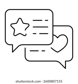 Testimonials, Customer reviews, Client feedback, Business credibility showcase. Vector Editable Stroke Icon.