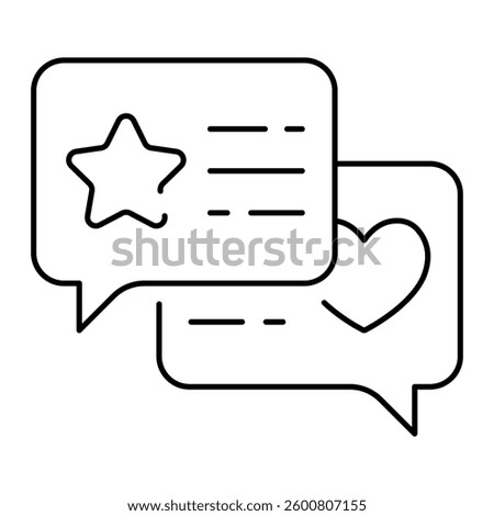 Testimonials, Customer reviews, Client feedback, Business credibility showcase. Vector Editable Stroke Icon.