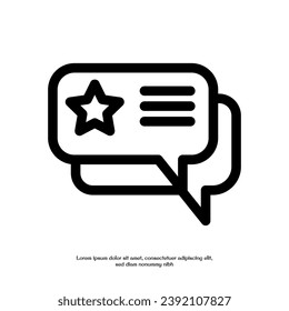 testimonials outline icon pixel perfect for website or mobile app