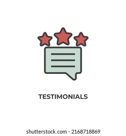 testimonials vector icon. Colorful flat design vector illustration. Vector graphics