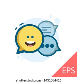 Testimonials. Vector modern line design illustration icon