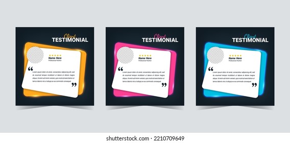 Testimonios, revisión, plantilla de comentarios. Ilustración vectorial de diseño de citas.Productos o servicios de calificación creativos para la confianza empresarial