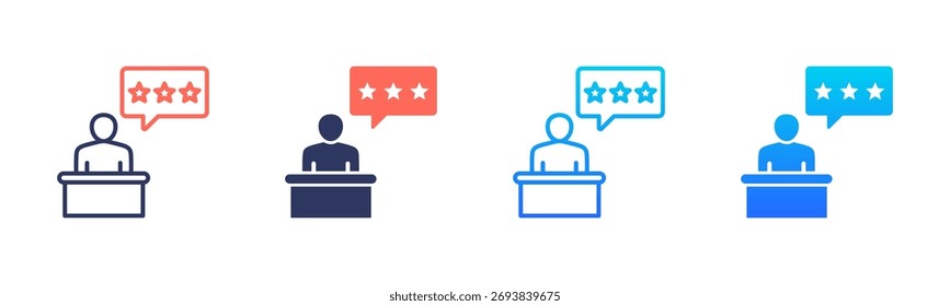 Pacote De Ícones De Testemunho Em Vários Estilos