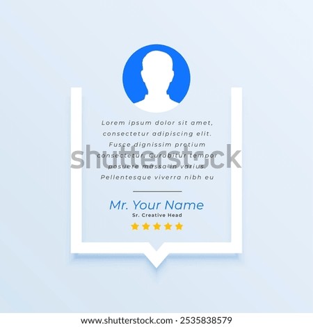 testimony speech or opinion quotation frame template vector