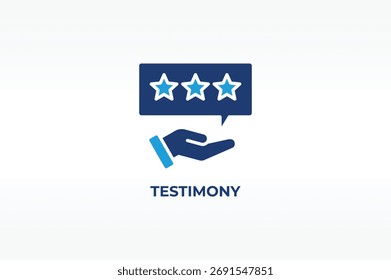 TESTIMONY vector, icon or logo sign isolated symbol illustration