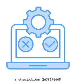 Testing Blue Icon Element For Design