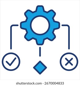 Testing Blue Icon Vector Icon Illustration