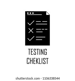 testing checklist icon. Element of Web Development for mobile concept and web apps. Detailed testing checklist icon can be used for web and mobile. Premium icon on white background