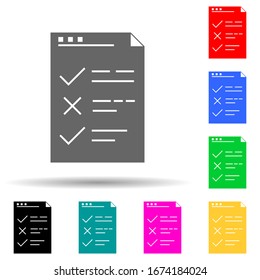 testing checklist multi color style icon. Simple glyph, flat vector of web development icons for ui and ux, website or mobile application