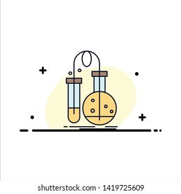 Testing, Chemistry, flask, lab, science Flat Color Icon Vector