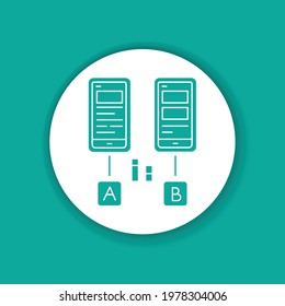 Testing color glyph icon. Software product. UI UX GUI design element. Editable stroke.