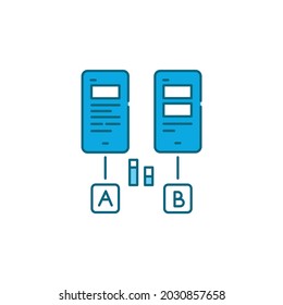 Testing color line icon. Software product. UI UX GUI design element. Editable stroke.