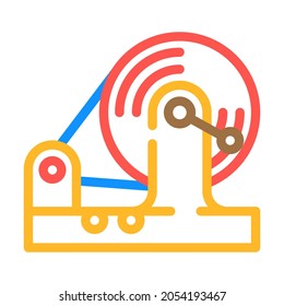 Prüfgeräte elektromagnetische Farbsymbol Vektorgrafik. elektromagnetisches Zeichen der Prüfeinrichtung. einzelne Symbolillustration