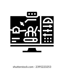testing game development glyph icon vector. testing game development sign. isolated symbol illustration