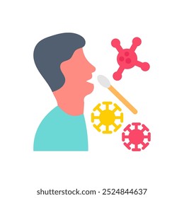 Testing Germs Sample Flat Icons, Vector illustration