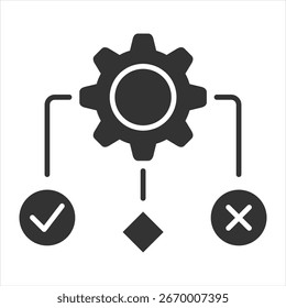 Testing Glyph Icon Vector Icon Illustration