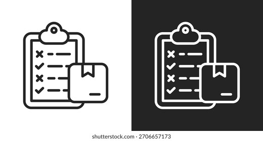 Testing Icon In Black And White Line Style