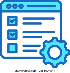 Testing Icon Blue Color Vector Illustration