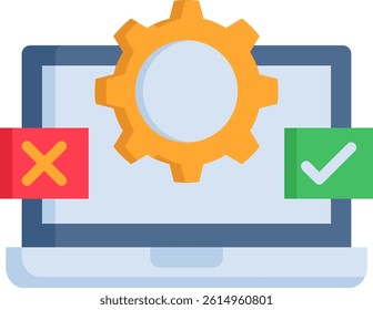 Testing Icon Flat Vector Illustration