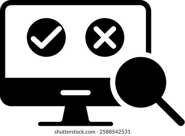 Testing Icon Glyph Vector Illustration
