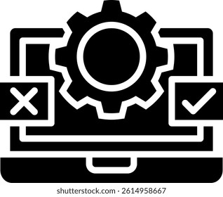Testing Icon Glyph Vector Illustration