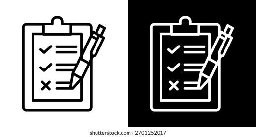 Testing Icon Of Line Black And White Style Vector Illustration
