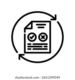 Testing Icon Line Vector Illustration
