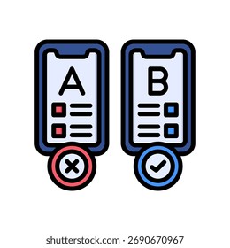 Testing Icon Lineal Color Vector Illustration