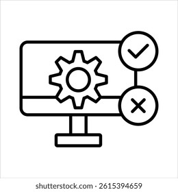 testing icon in outline style vector illustration