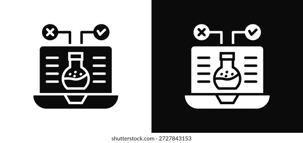Testing Icon Set Black And White