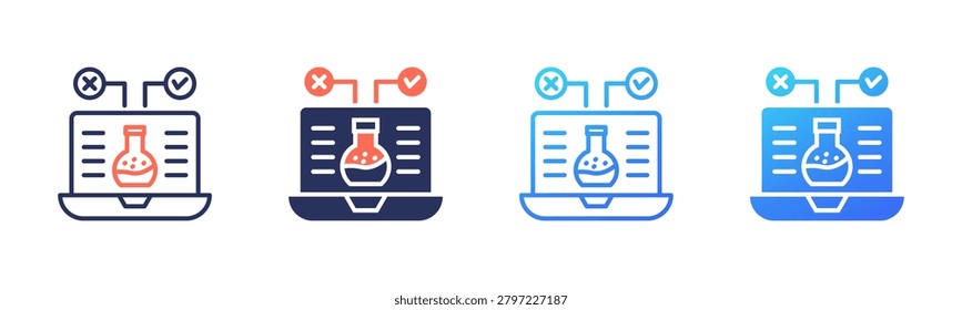 Testing icon set multiple color collection