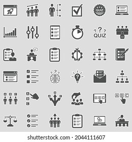 Testing Icons. Sticker Design. Vector Illustration.