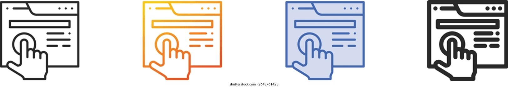 testing icon.Thin Linear, Gradient, Blue Stroke and bold Style Design Isolated On White Background