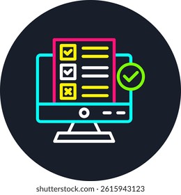 Testing Line Multi Colour Circle