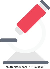 testing microscope vector flat colour icon 