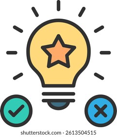 Testing Outline Filled Style Icon