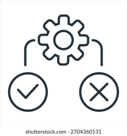 Testing Outline Icon Vector Illustration