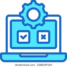 Testing Program Icon Outline Vector Illustration