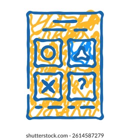 testing for self study doodle icon sketch vector. testing for self study sign. isolated symbol illustration