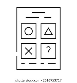 testing for self study line icon vector. testing for self study sign. isolated contour symbol black illustration